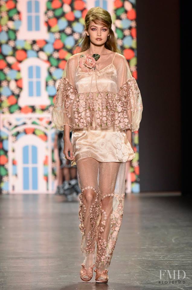 Gigi Hadid featured in  the Anna Sui fashion show for Spring/Summer 2017