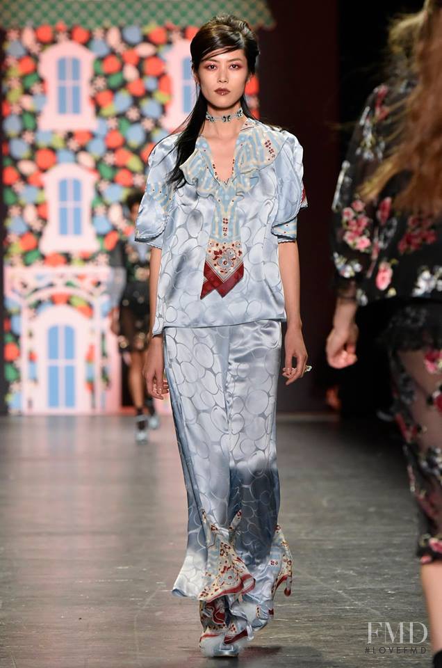 Liu Wen featured in  the Anna Sui fashion show for Spring/Summer 2017