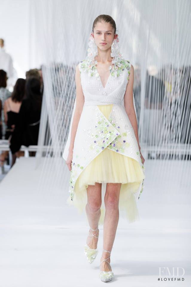 Sabina Lobova featured in  the Delpozo fashion show for Spring/Summer 2016