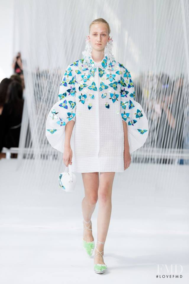 Charlotte Lindvig featured in  the Delpozo fashion show for Spring/Summer 2016