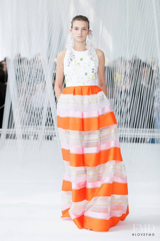 Anka Kuryndina featured in  the Delpozo fashion show for Spring/Summer 2016
