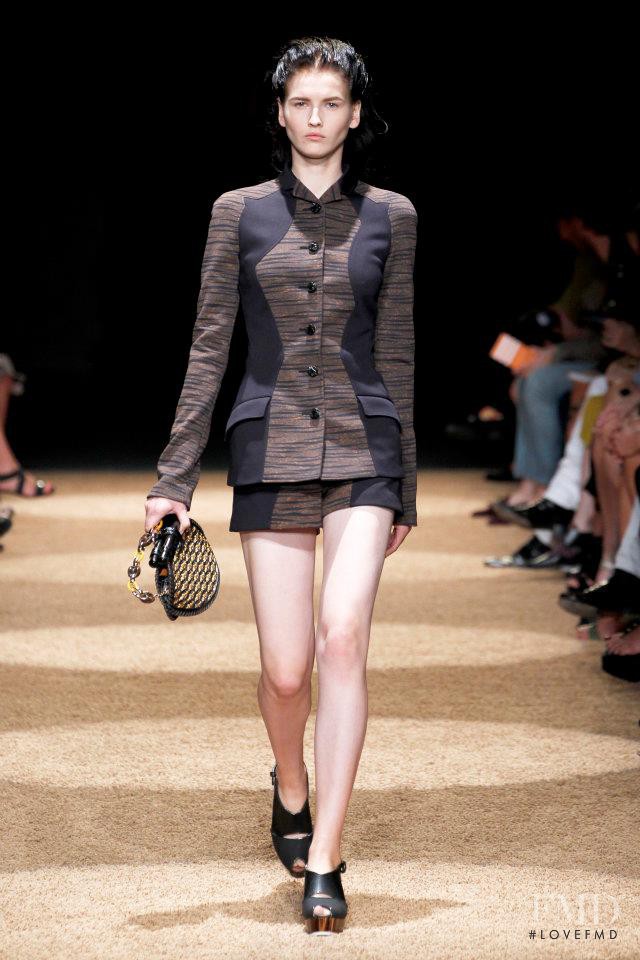 Katlin Aas featured in  the Proenza Schouler fashion show for Spring/Summer 2012