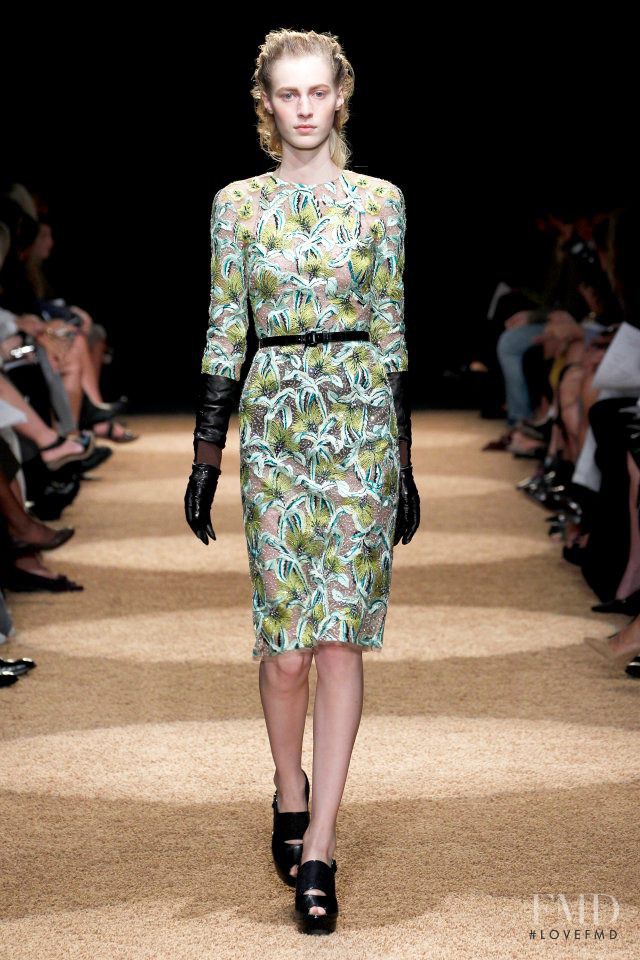 Julia Nobis featured in  the Proenza Schouler fashion show for Spring/Summer 2012