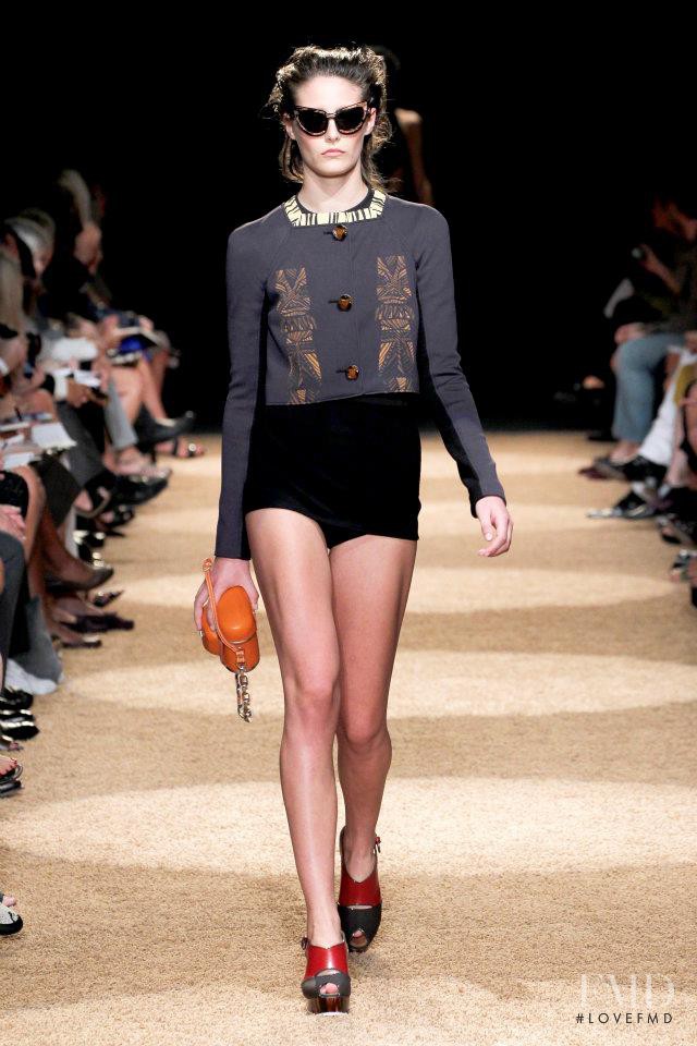 Charlotte Wiggins featured in  the Proenza Schouler fashion show for Spring/Summer 2012