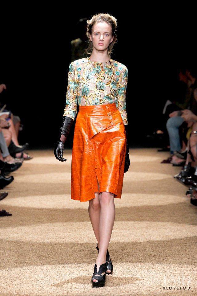 Daria Strokous featured in  the Proenza Schouler fashion show for Spring/Summer 2012