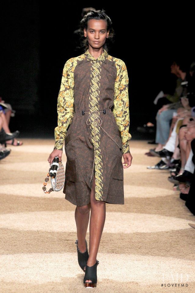 Liya Kebede featured in  the Proenza Schouler fashion show for Spring/Summer 2012