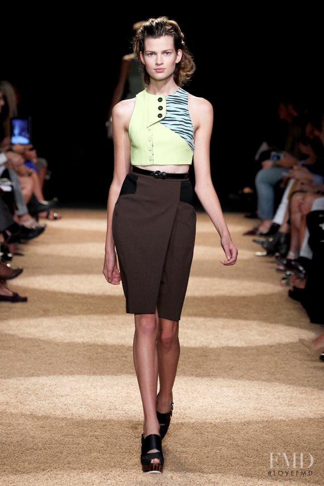 Bette Franke featured in  the Proenza Schouler fashion show for Spring/Summer 2012