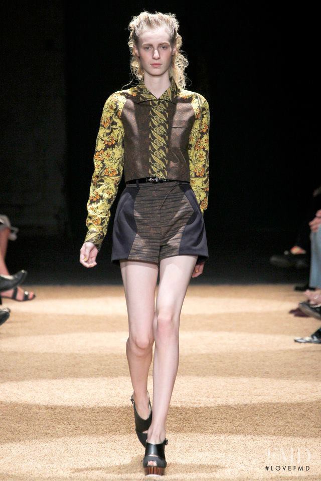 Julia Nobis featured in  the Proenza Schouler fashion show for Spring/Summer 2012