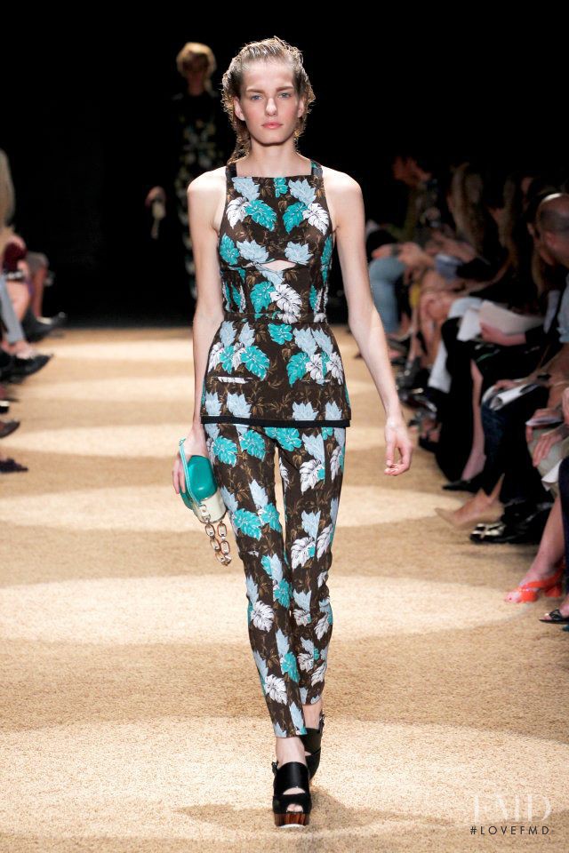 Marique Schimmel featured in  the Proenza Schouler fashion show for Spring/Summer 2012