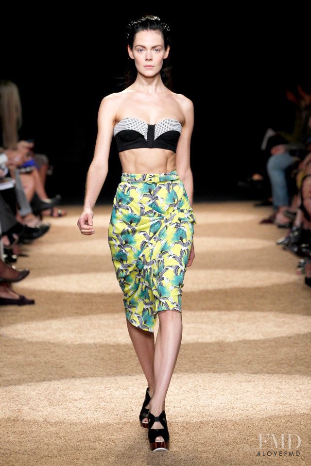 Kinga Rajzak featured in  the Proenza Schouler fashion show for Spring/Summer 2012