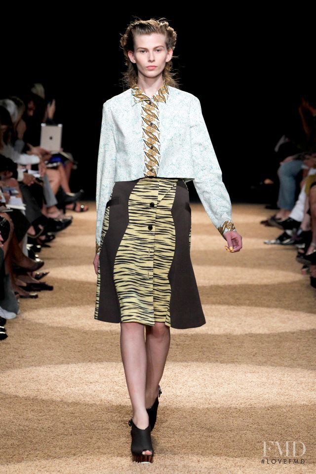 Monika Sawicka featured in  the Proenza Schouler fashion show for Spring/Summer 2012