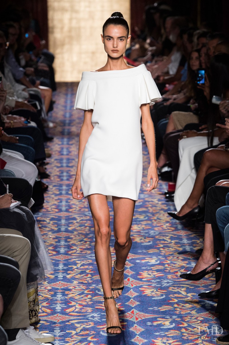 Blanca Padilla featured in  the Brandon Maxwell fashion show for Spring/Summer 2017