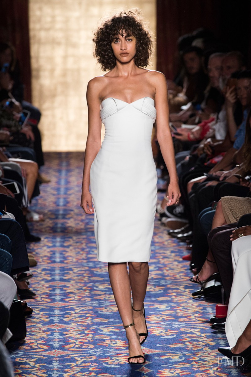 Alanna Arrington featured in  the Brandon Maxwell fashion show for Spring/Summer 2017