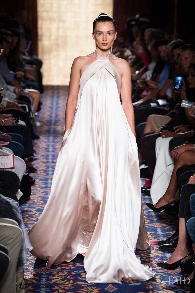 Andreea Diaconu featured in  the Brandon Maxwell fashion show for Spring/Summer 2017