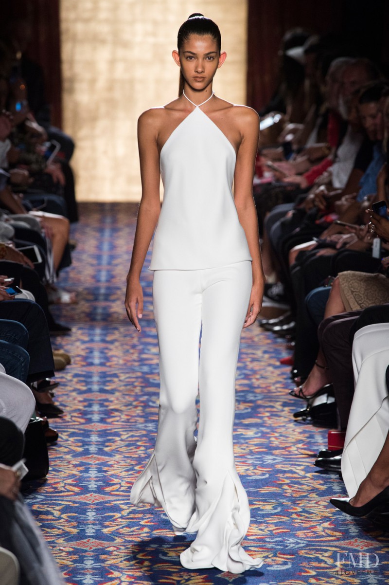 Taylor Hill featured in  the Brandon Maxwell fashion show for Spring/Summer 2017
