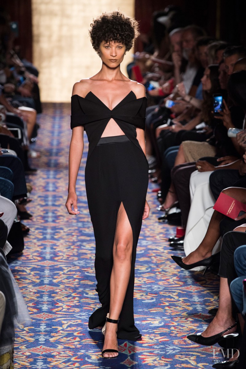 Ari Westphal featured in  the Brandon Maxwell fashion show for Spring/Summer 2017