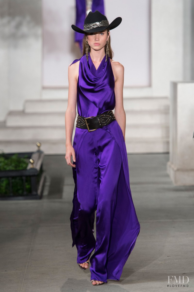 Victoria Kosenkova featured in  the Ralph Lauren Collection fashion show for Spring/Summer 2017