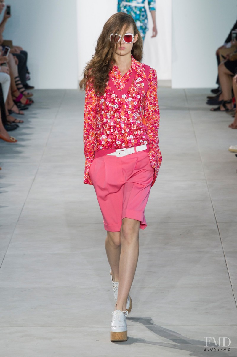 Adrienne Juliger featured in  the Michael Kors Collection fashion show for Spring/Summer 2017