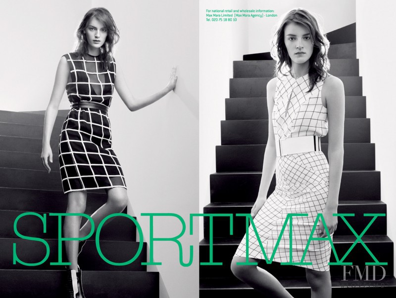 Laura Kampman featured in  the Sportmax Defilé advertisement for Spring/Summer 2013