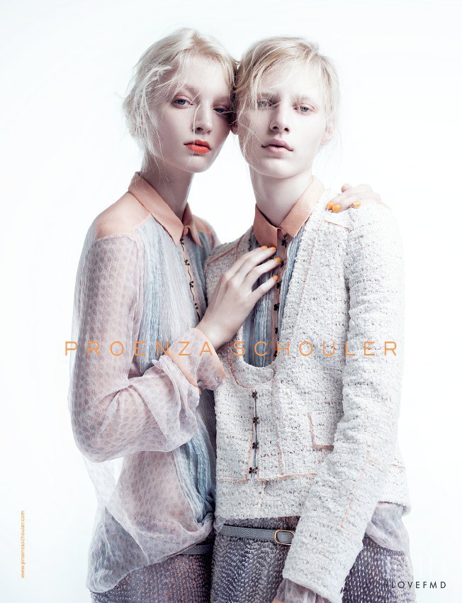 Julia Nobis featured in  the Proenza Schouler advertisement for Spring/Summer 2011