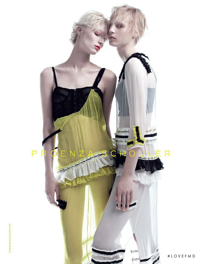 Julia Nobis featured in  the Proenza Schouler advertisement for Spring/Summer 2011