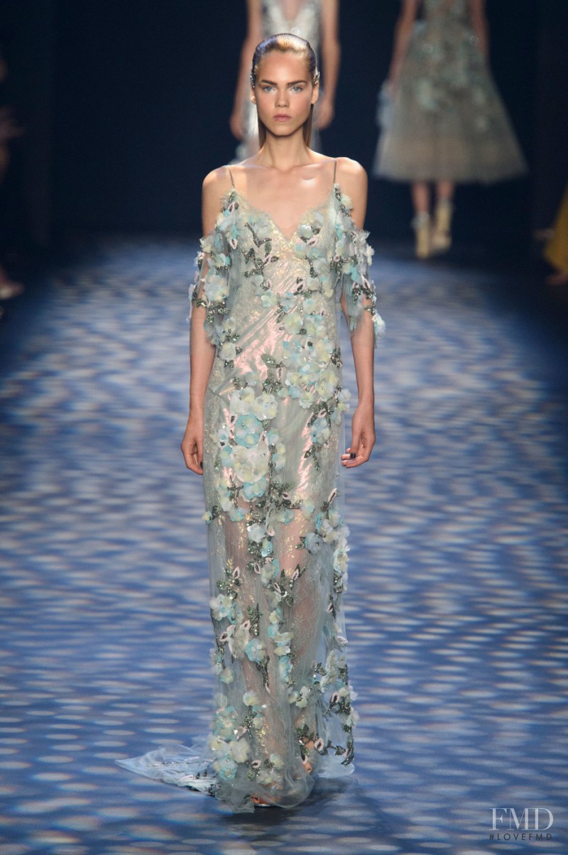 Line Brems featured in  the Marchesa fashion show for Spring/Summer 2017