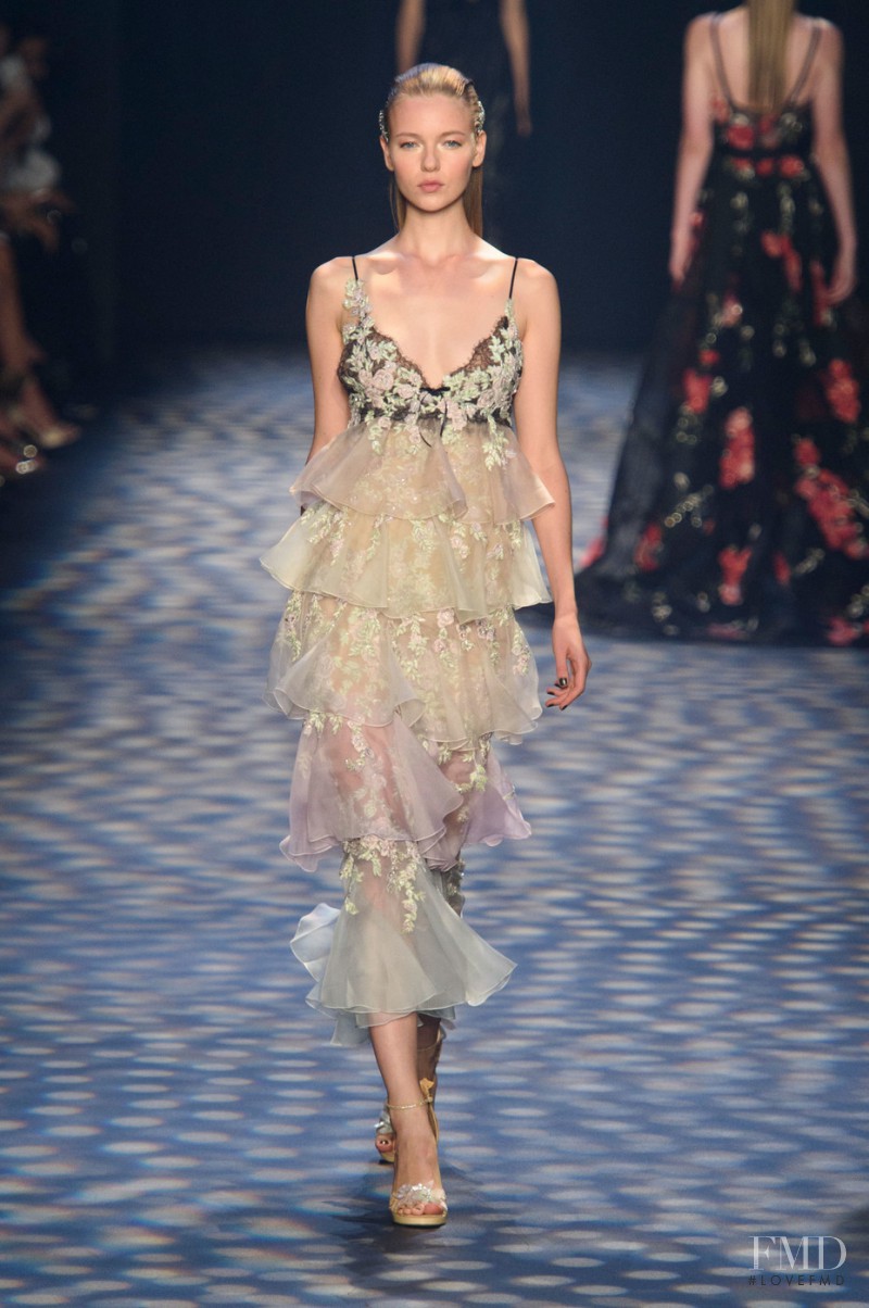 Katya Ledneva featured in  the Marchesa fashion show for Spring/Summer 2017