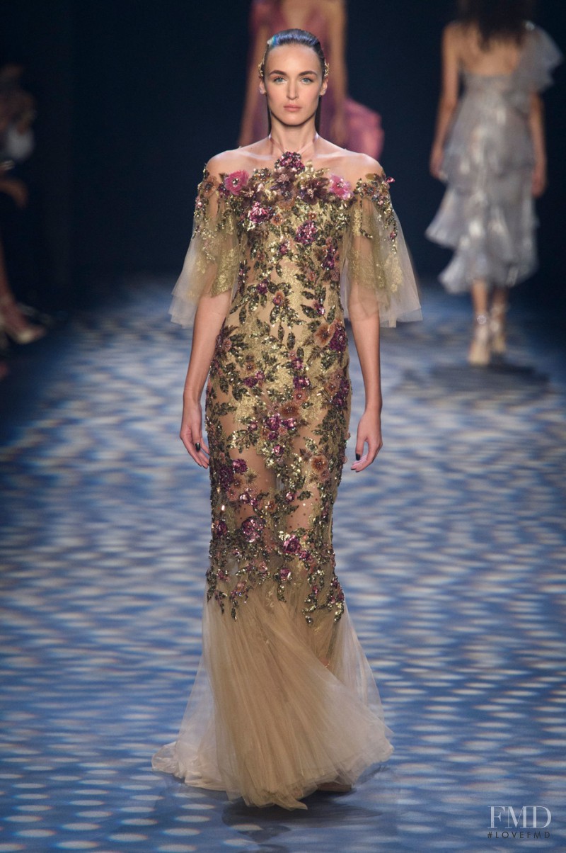 Stasha Yatchuk featured in  the Marchesa fashion show for Spring/Summer 2017