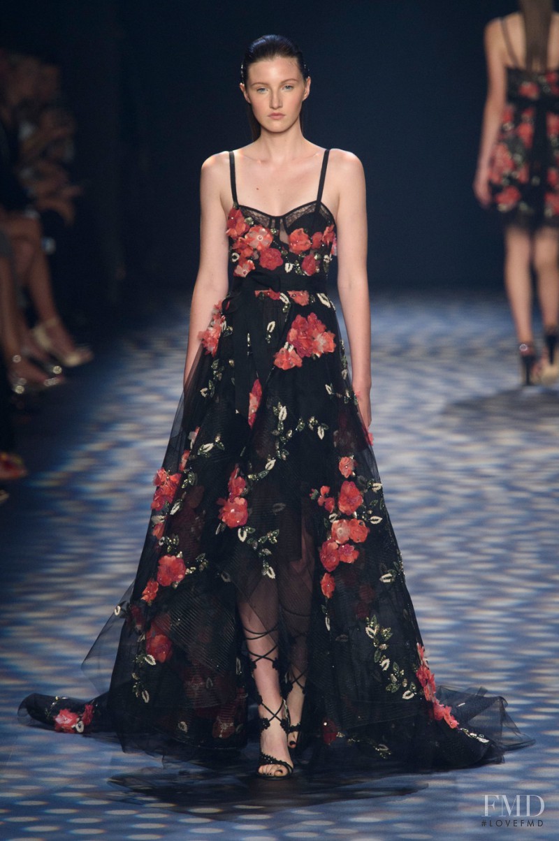 Emma Harris featured in  the Marchesa fashion show for Spring/Summer 2017