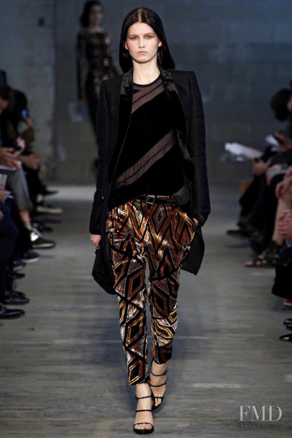 Katlin Aas featured in  the Proenza Schouler fashion show for Autumn/Winter 2011
