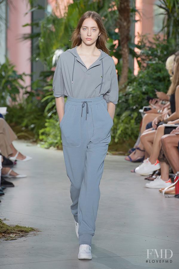 Lia Pavlova featured in  the Lacoste fashion show for Spring/Summer 2017