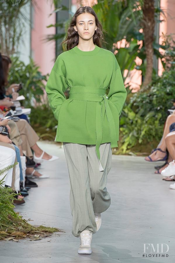 Greta Varlese featured in  the Lacoste fashion show for Spring/Summer 2017