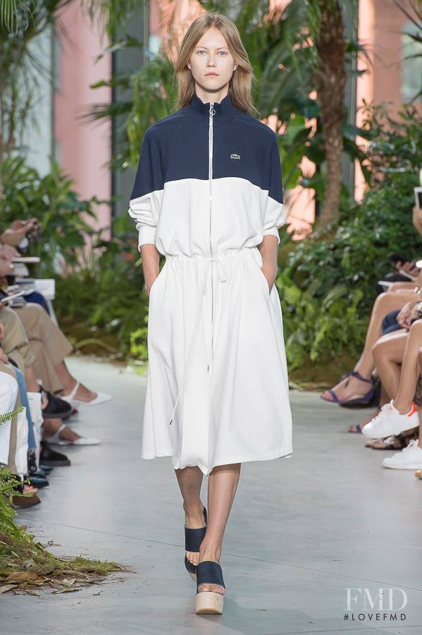 Julie Hoomans featured in  the Lacoste fashion show for Spring/Summer 2017
