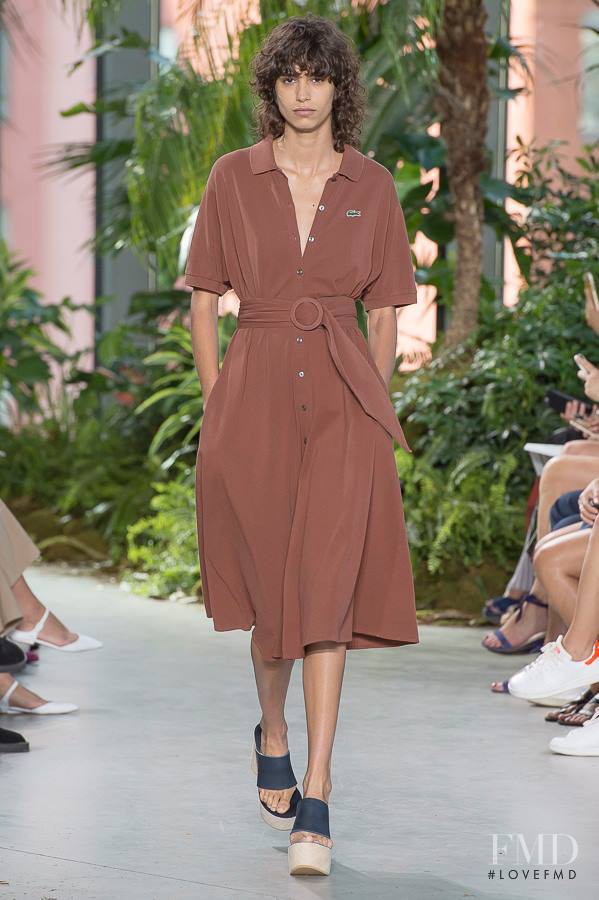 Mica Arganaraz featured in  the Lacoste fashion show for Spring/Summer 2017