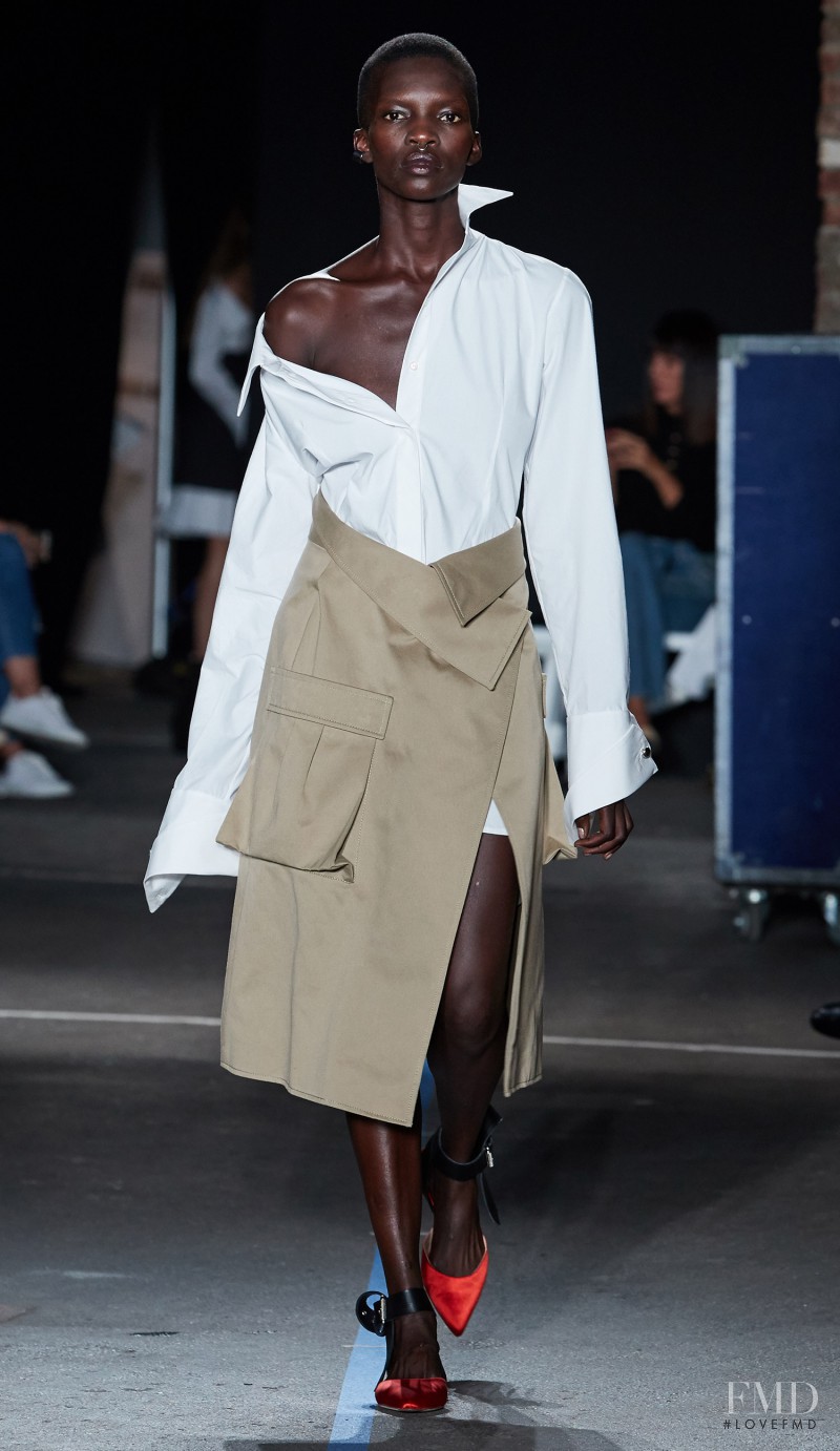 Achok Majak featured in  the Monse fashion show for Spring/Summer 2017