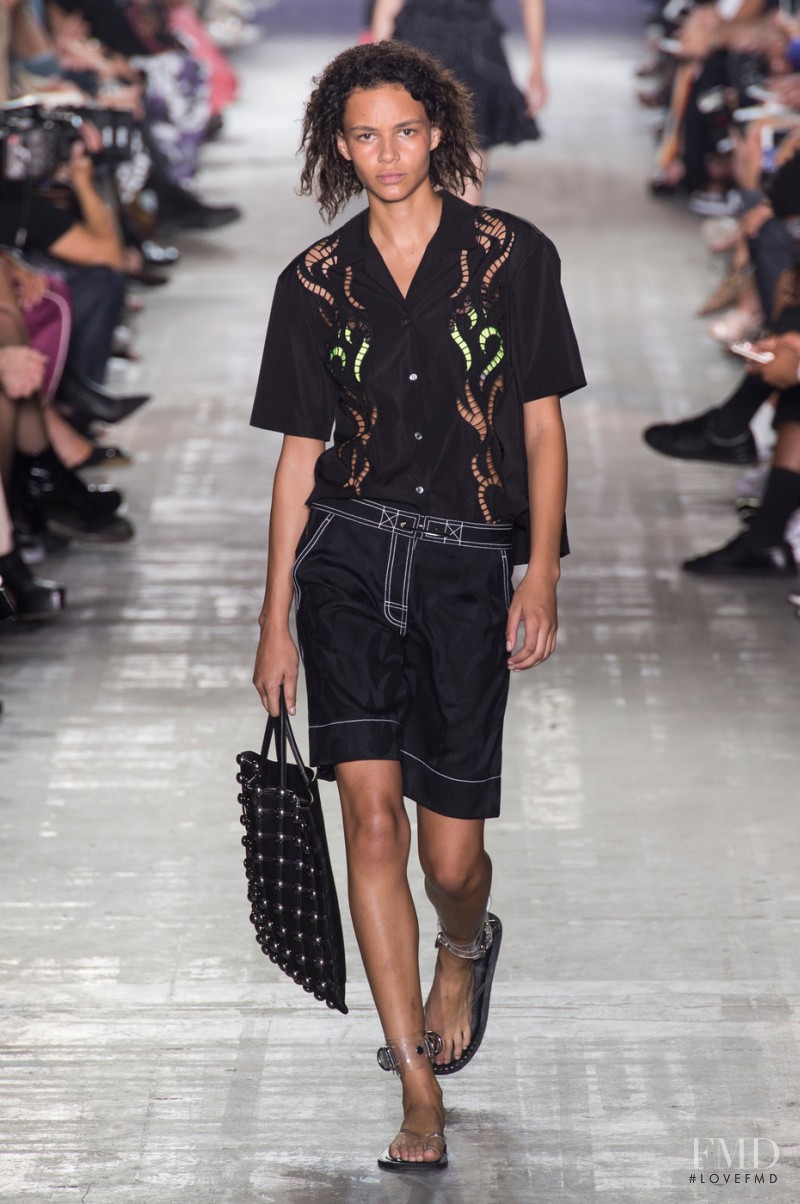 Binx Walton featured in  the Alexander Wang fashion show for Spring/Summer 2017