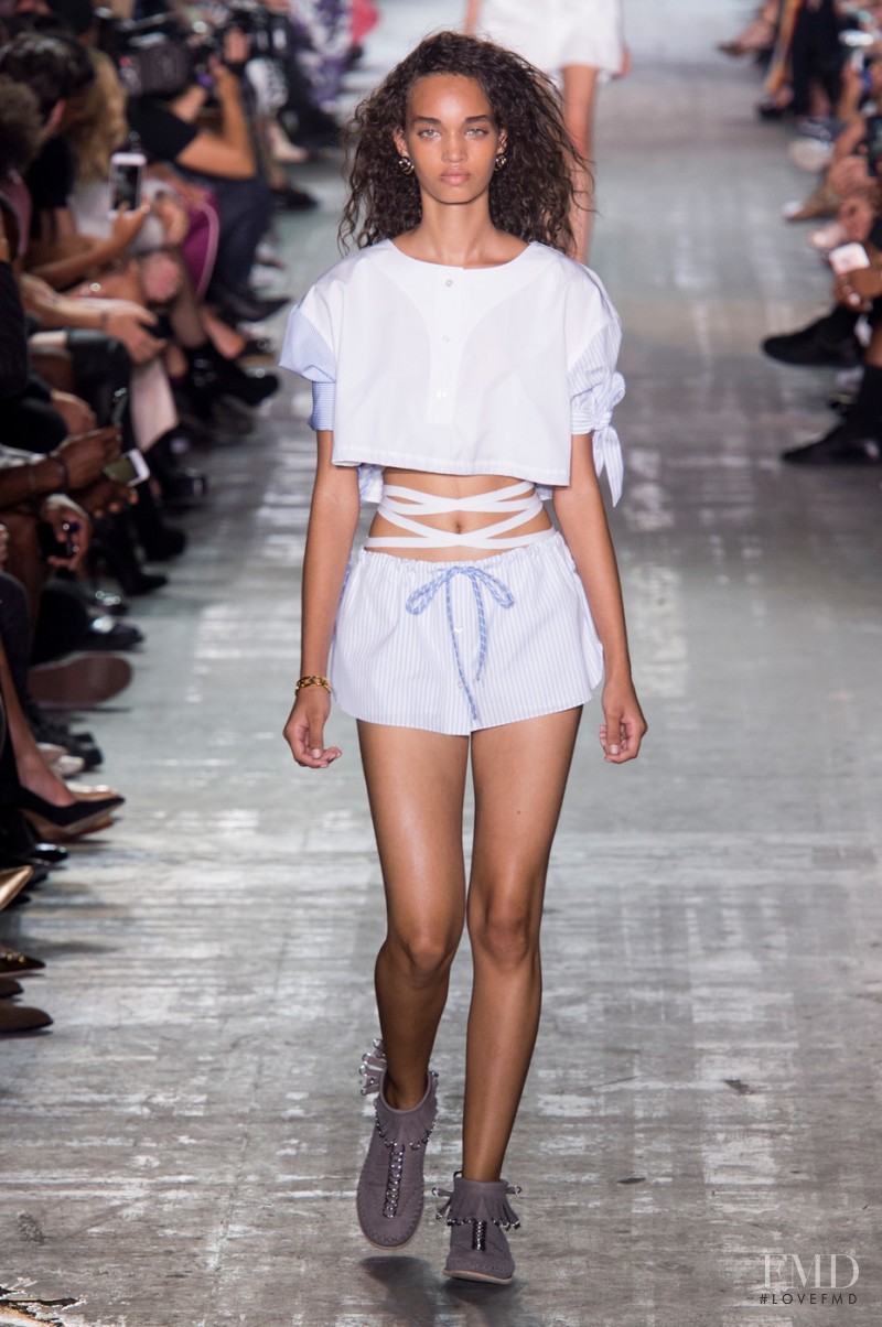 Ellen Rosa featured in  the Alexander Wang fashion show for Spring/Summer 2017