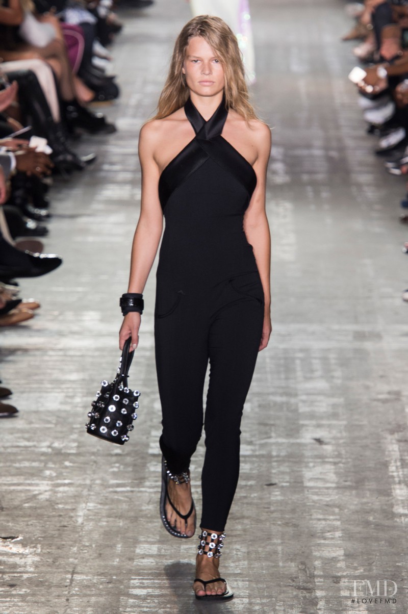 Anna Ewers featured in  the Alexander Wang fashion show for Spring/Summer 2017