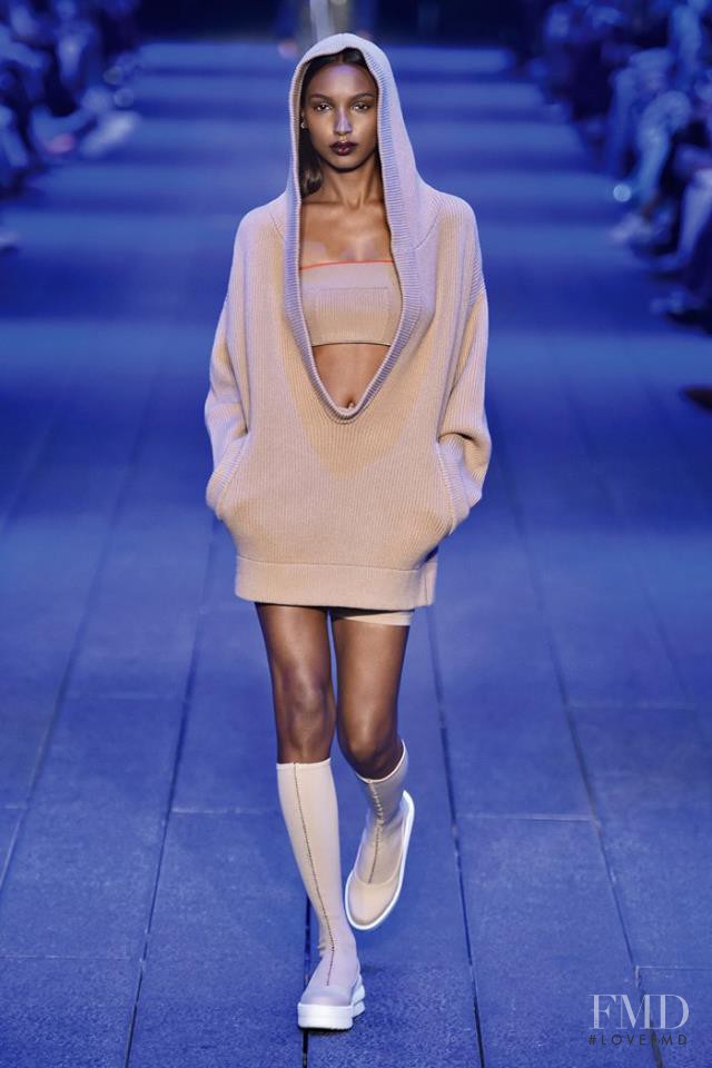 Jasmine Tookes featured in  the DKNY fashion show for Spring/Summer 2017