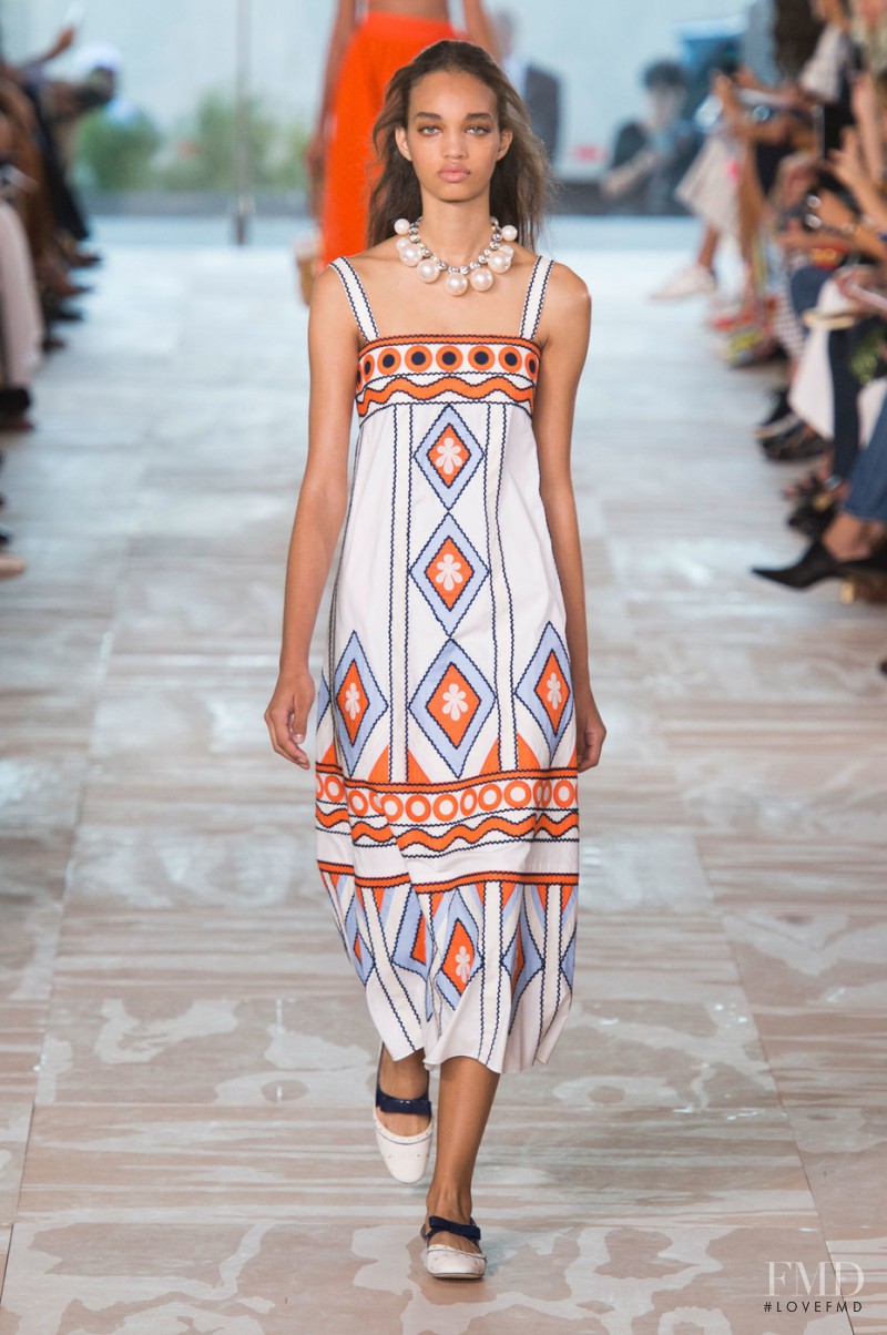 Ellen Rosa featured in  the Tory Burch fashion show for Spring/Summer 2017