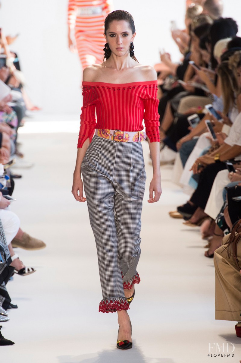 Teddy Quinlivan featured in  the Altuzarra fashion show for Spring/Summer 2017