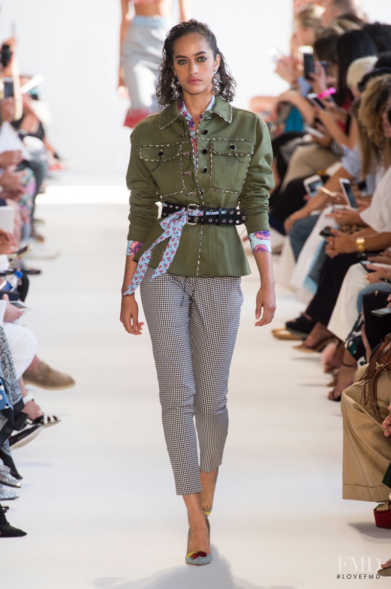 Alanna Arrington featured in  the Altuzarra fashion show for Spring/Summer 2017