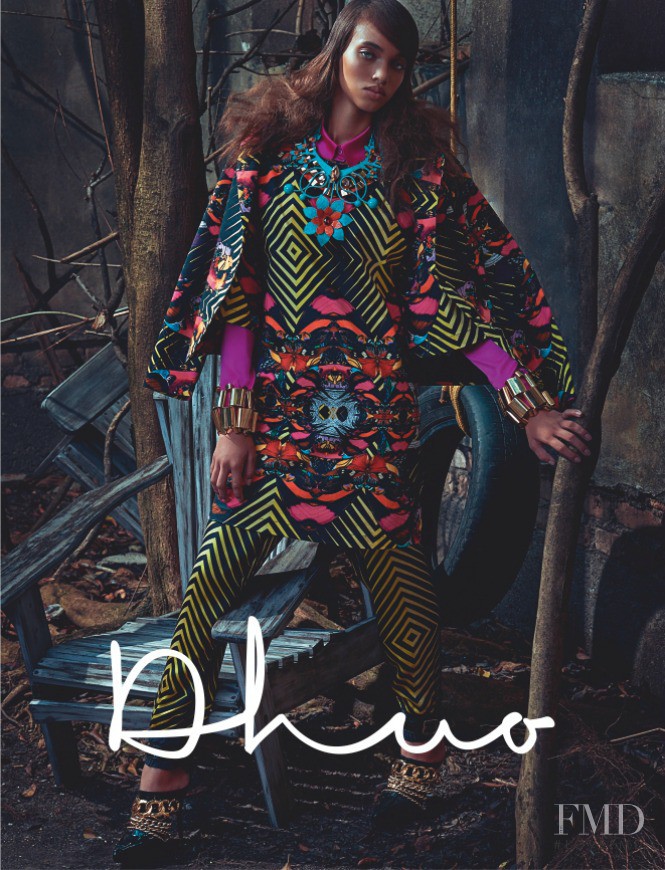 Ellen Rosa featured in  the Dhuo advertisement for Autumn/Winter 2014