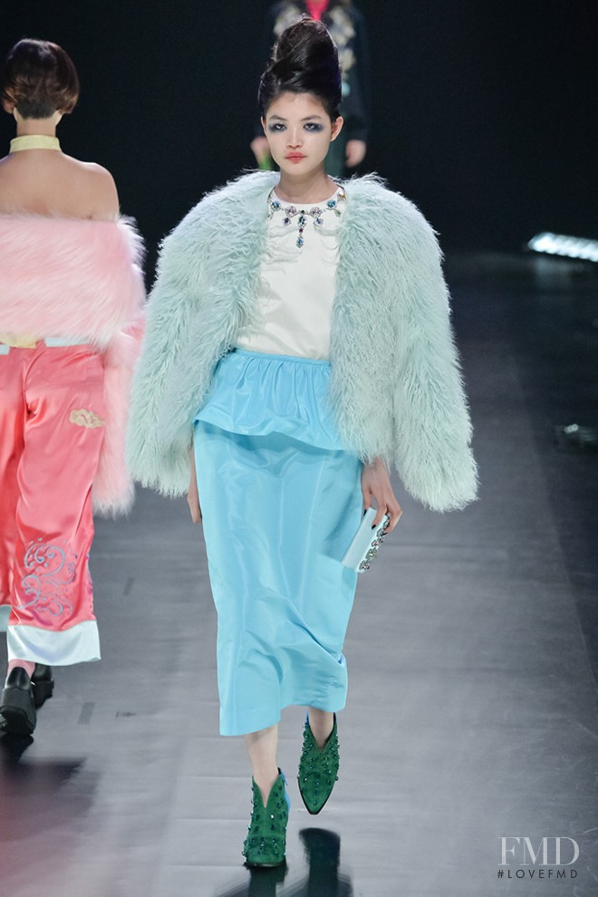 Rina Fukushi featured in  the Keita Maruyama fashion show for Autumn/Winter 2016