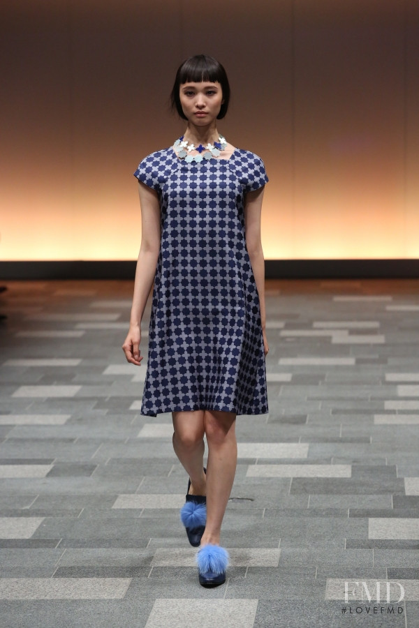 Yuka Mannami featured in  the matohu fashion show for Spring/Summer 2016