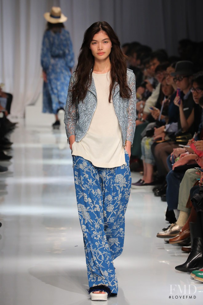 Rina Fukushi featured in  the Keita Maruyama fashion show for Spring/Summer 2016