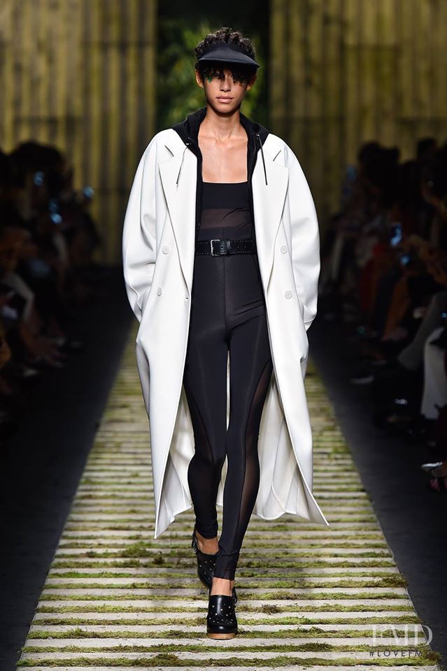 Janiece Dilone featured in  the Max Mara fashion show for Spring/Summer 2017