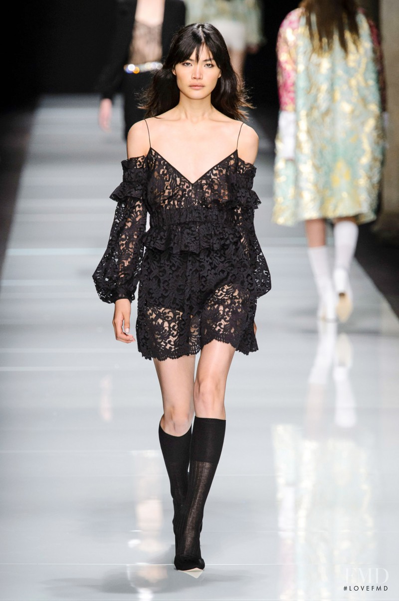 Rina Fukushi featured in  the Francesco Scognamiglio fashion show for Spring/Summer 2017