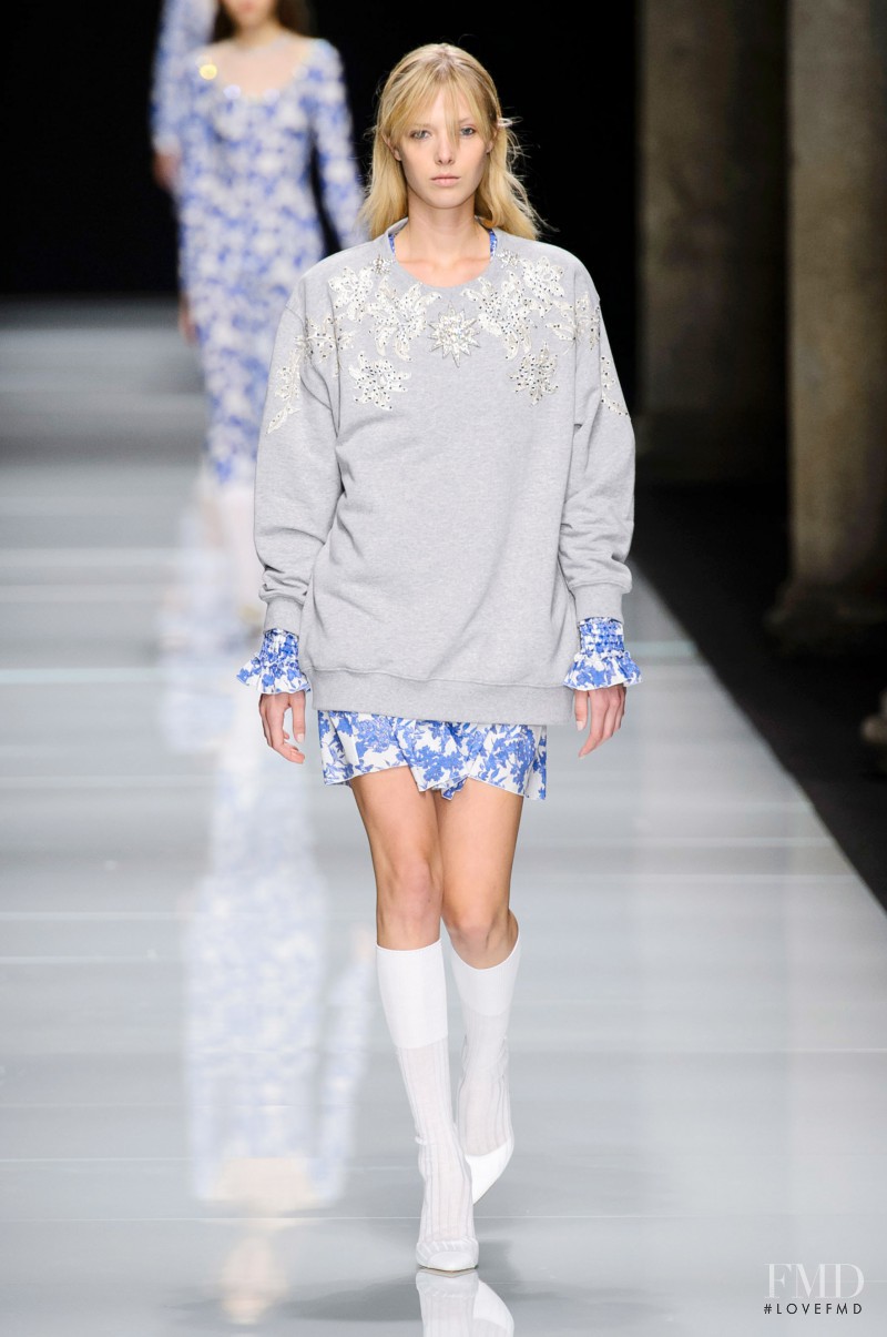 Ulrikke Hoyer featured in  the Francesco Scognamiglio fashion show for Spring/Summer 2017