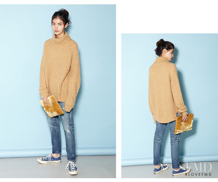 Rina Fukushi featured in  the Moussy catalogue for Autumn/Winter 2015
